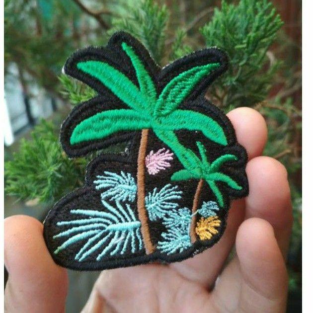 patch bordir pohon kelapa