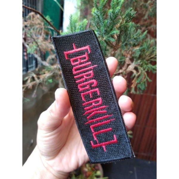 Emblem Patch Bordir Burgerkill List Merah