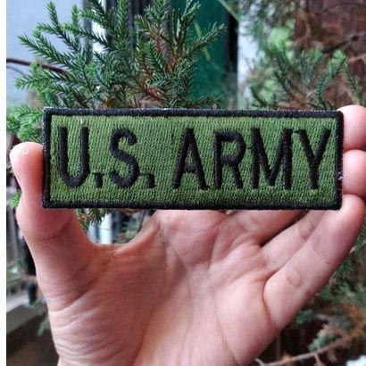 patch bordir us army 3 x 9 cm