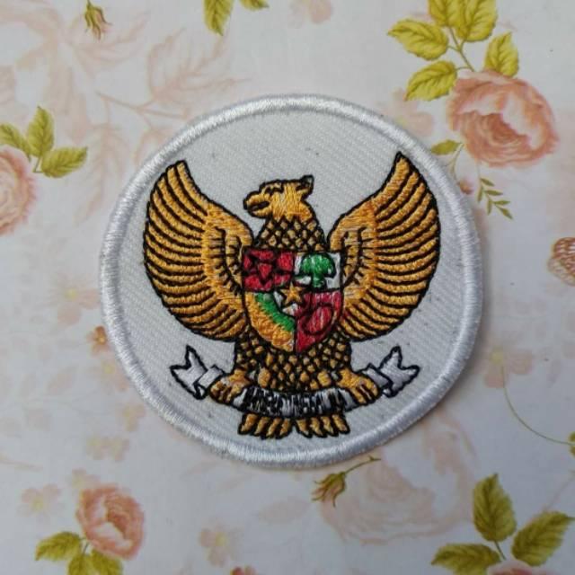 Patch bordir garuda putih