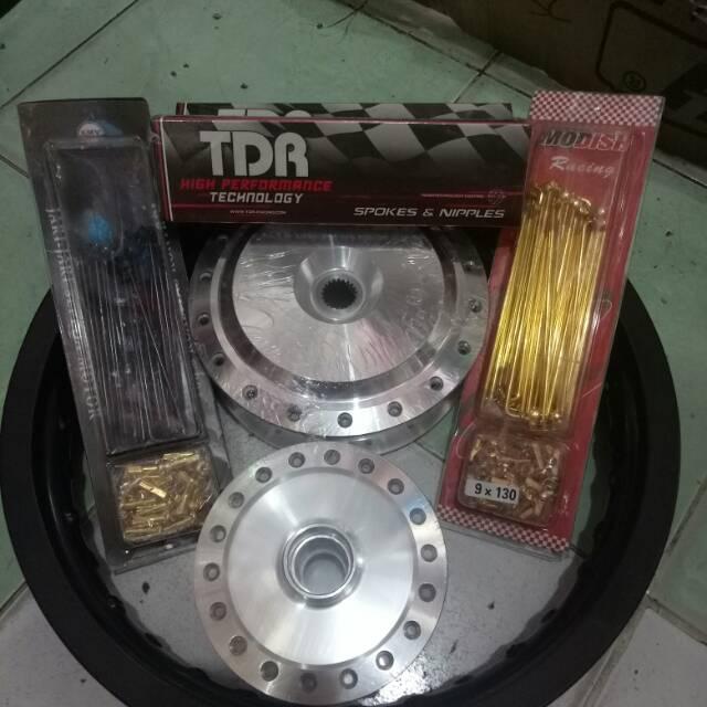paketan velg jari jari ring 14 tapak lebar motor mio