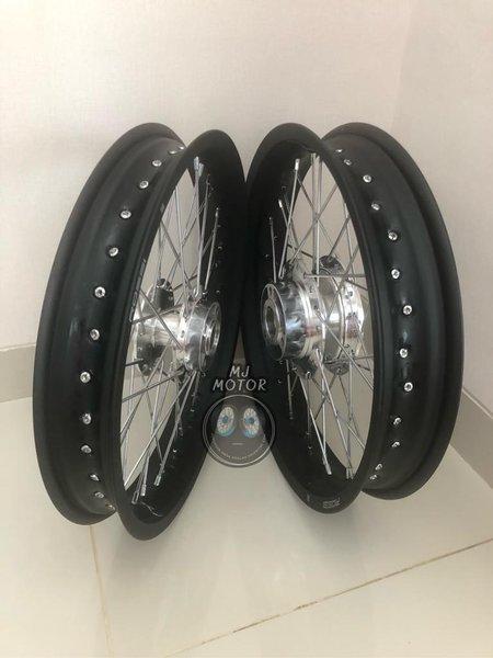Velg Set Jari Jari Suzuki Satria Fu Tapak Lebar Siap Pakai