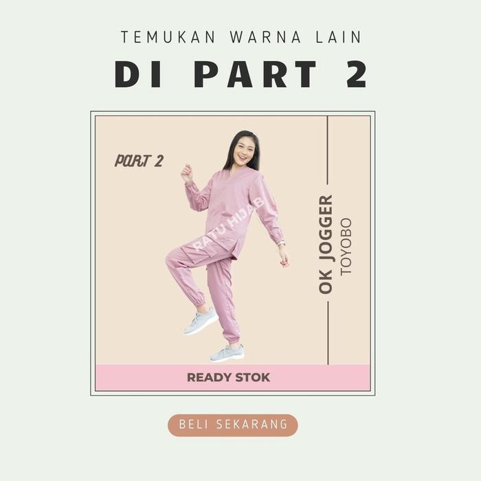 Baju Ok Oka JOGGER Cargo Toyobo Jaga Dokter Scrub Medis Perawat Lengan