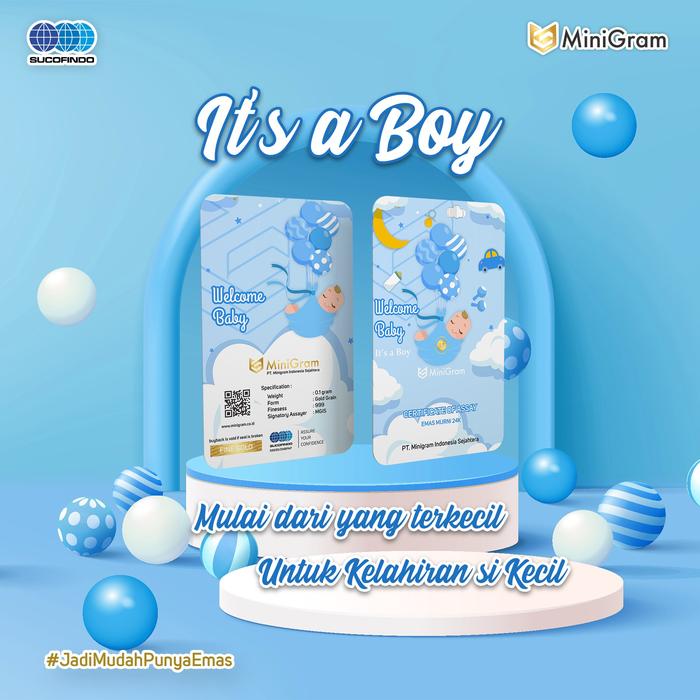 Minigram 0.005 Gram Baby Born Gift Series Emas Batangan 24 Karat
