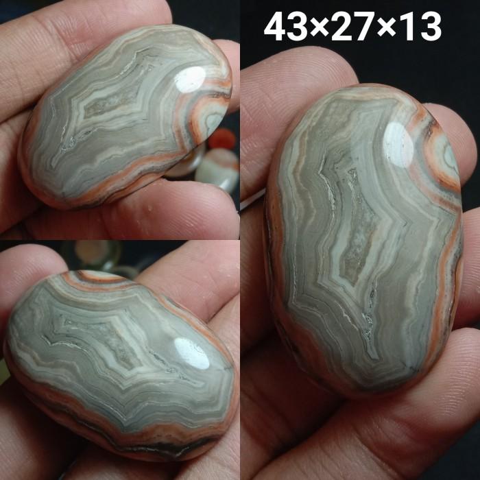 Natural Akik Batu Jasper Motif Gambar Lukisan Etnik Suku Kuno Antik 1
