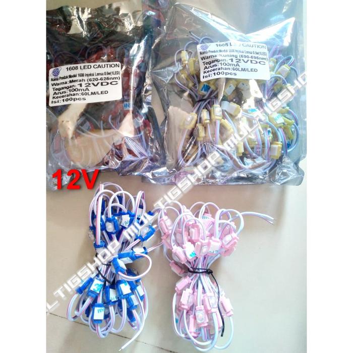 JO694 100Pcs Modul 2835 1 LED 1608 12V Warna