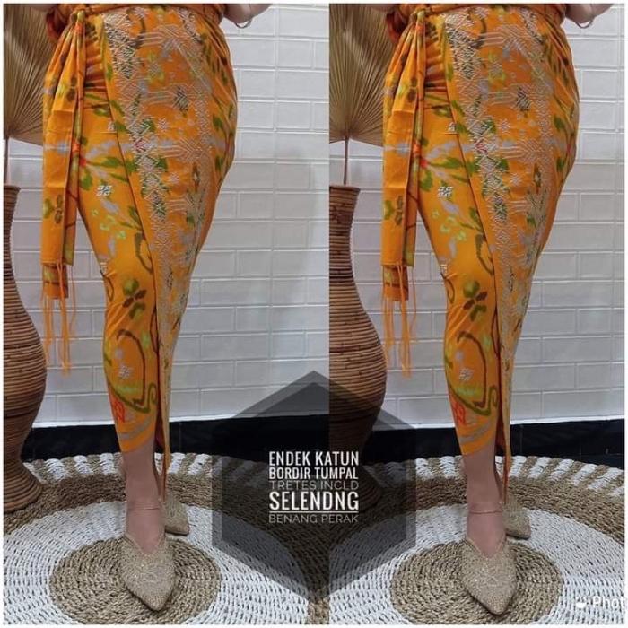 KAMEN BALI SET SELENDANG BORDIR JUMPUTAN SONGKET DAN ENDEK MASTULI