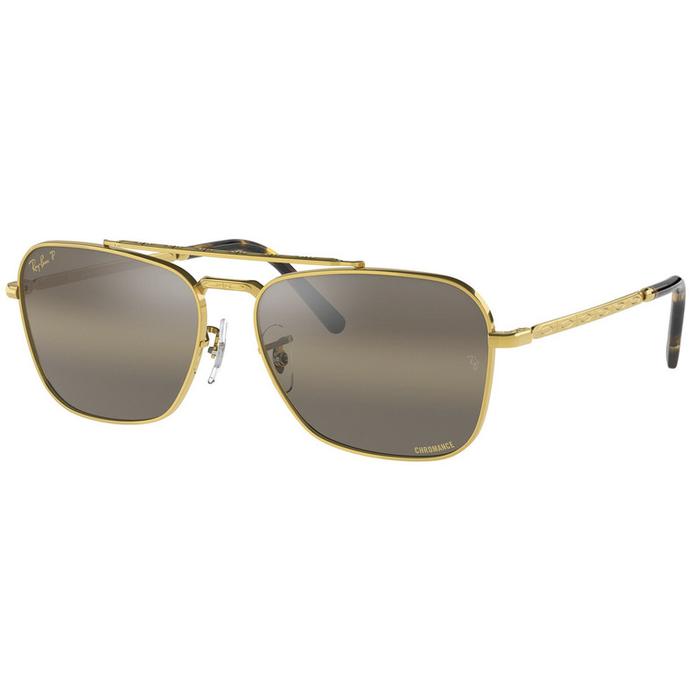 Ray-Ban Sunglass New Caravan RB 3636 9196G5 58 Gold Brown Polarized