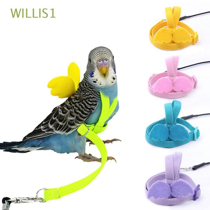 Willis1 Tali Tuntun Harness Burung Beo Kakatua Lovebird Desain Sayap M