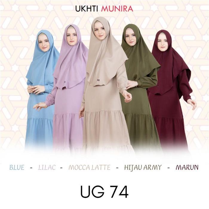 GAMIS UKHTI MUNIRA BAHAN SYAKILA PREMIUM DRESS HIJAB UG 74 MB 44