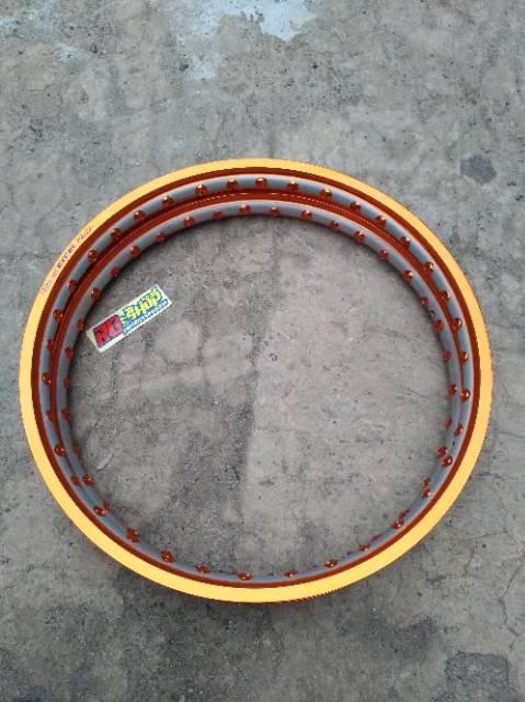 HM Velg Pelek Takasago Excel 2Tone 2 Tone Two Tone Orange Silver