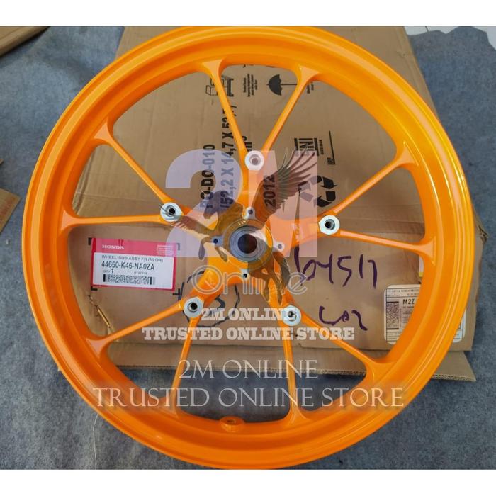 NEW Mdr VELG CW CBR150R K45N REPSOL DEPAN ORANGE ORI AHM