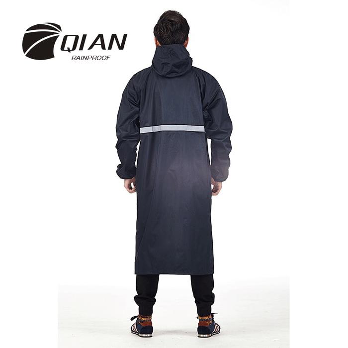 QIAN Women/Men Long Rain Coat Waterproof Trench Coat PTSent
