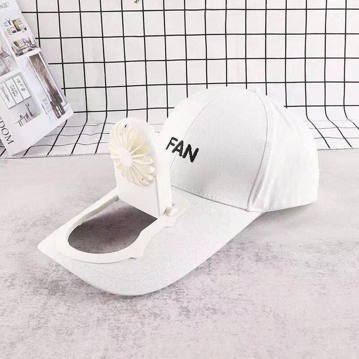 Topi Kipas Angin Mini Usb Pria & Wanita Topi Outdoor Baseball Cap Topi
