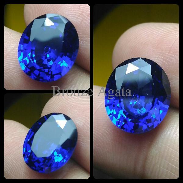 BATU PERMATA CUTTING BLUE SAFIR TOP FANCY