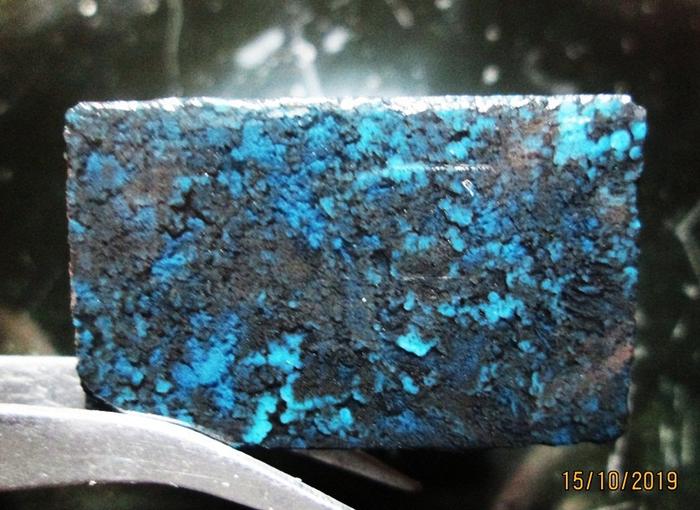 size jumbo 35mm Bacan Doko Gulau Hitam Pecah Biru body glass
