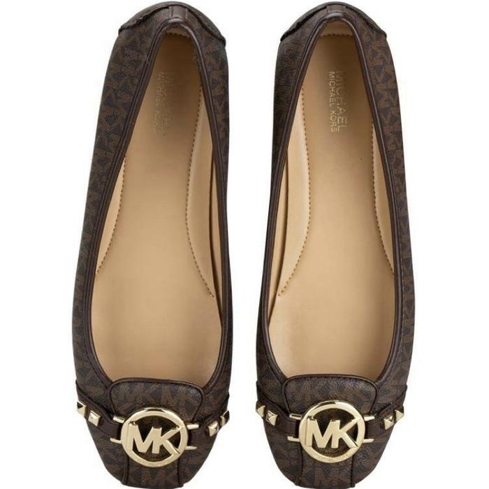 [PRELOVED] Authentic Michael Kors MK Fulton Flat Shoes Signature Brown