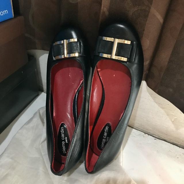 [PRELOVED] GC ORIGINAL Pierre Cardin Flat Sepatu Shoes Black 39 bukan