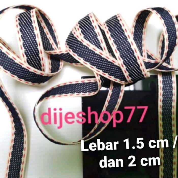 IU718 Pita twill denim ROLL BESAR list celana jeans selvedge lebar 1 5