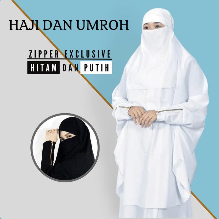 AQM Bergo Haji Dan Umroh Wanita Gamis Set By Atqia_mart