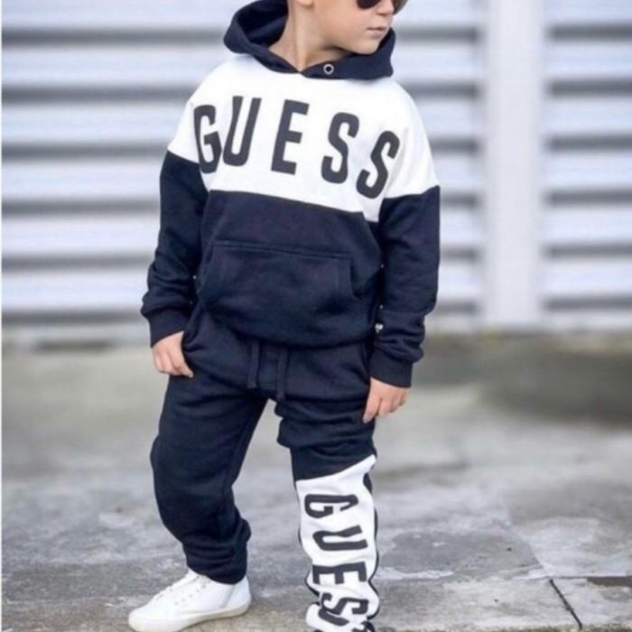 stelan anak sweater anak set baju celana model Guess umur 1-5 tahun