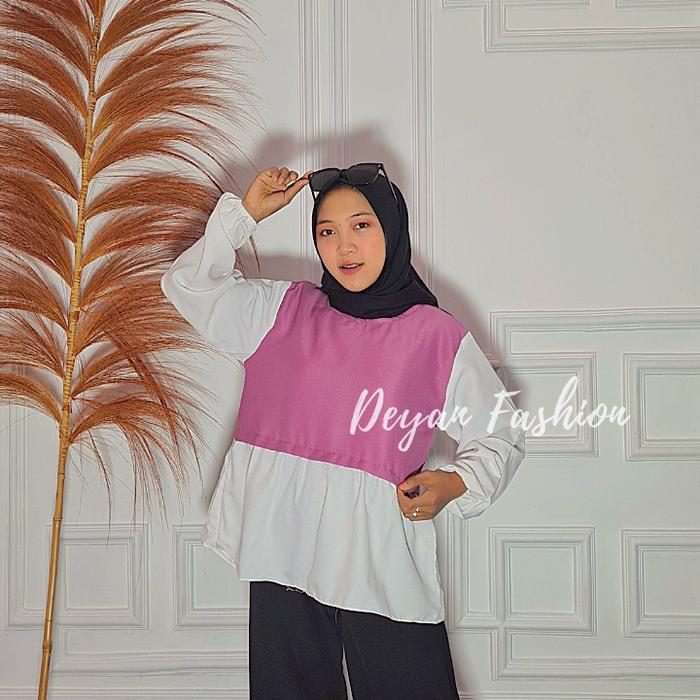 Deyan - Lilac Blouse Monochrome Ootd Fashion