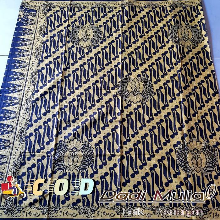 Sarung Pria Dewasa Batik Lereng Gurdo Biru Terlaris Wayang Batik Kang