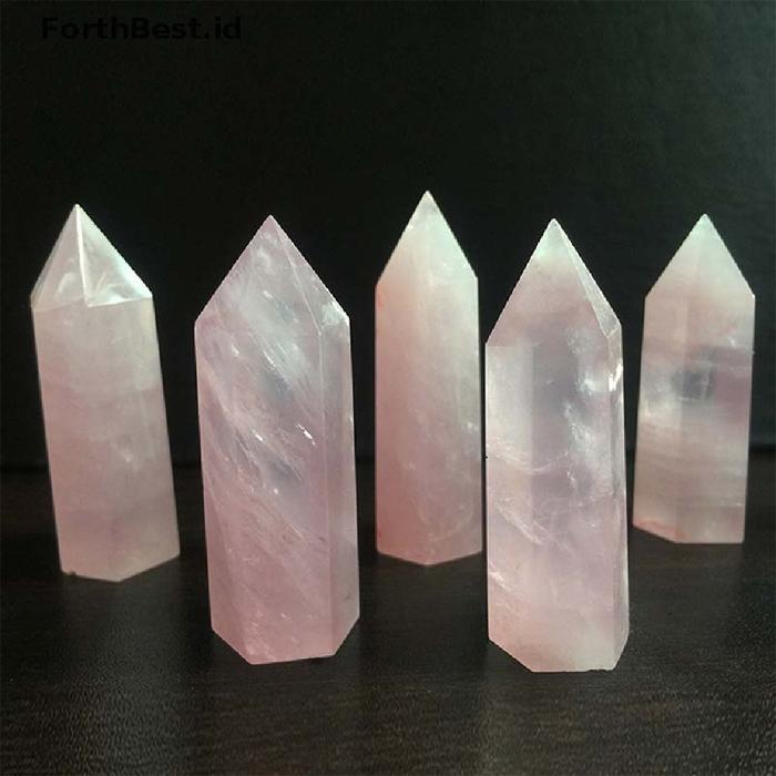 diskon lagi Batu Kristal Kuarsa 100 Alami Warna Pink Mawar ready
