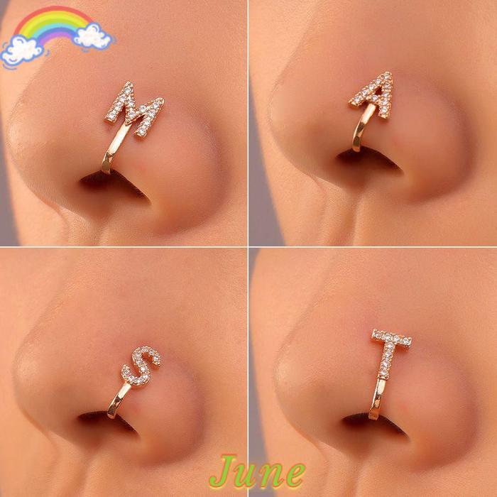 diskon lagi June Anting Jepit idung Tanpa Tindik Gaya Afrika Motif Tul