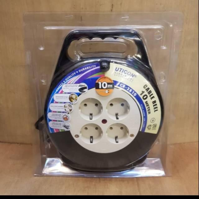 Kabel rol uticon 10m rol kabel extension stop kontak