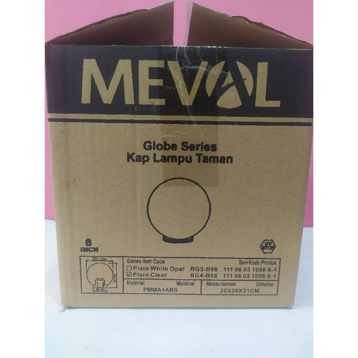 lampu taman 8" bening meval