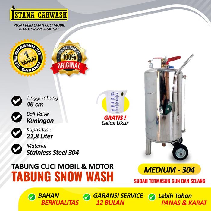 Tabung Salju / Tabung Snow Wash / Tabung Shampoo Cuci Mobil Ukuran