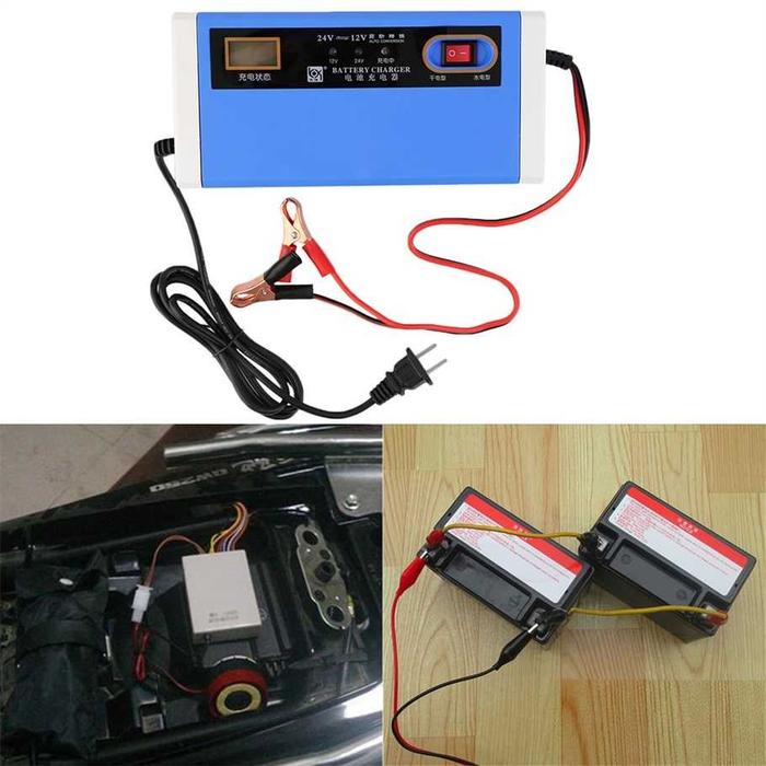 Smart Charger AKI Mobil Motor Cas AKI 12 V dan 24 Volt 10 Amp 2 Mode