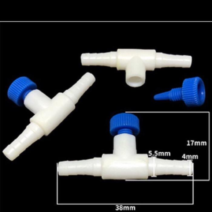 Kran Lurus Regulator Valve Selang Aerator Aquarium Aquaponik Aquascape
