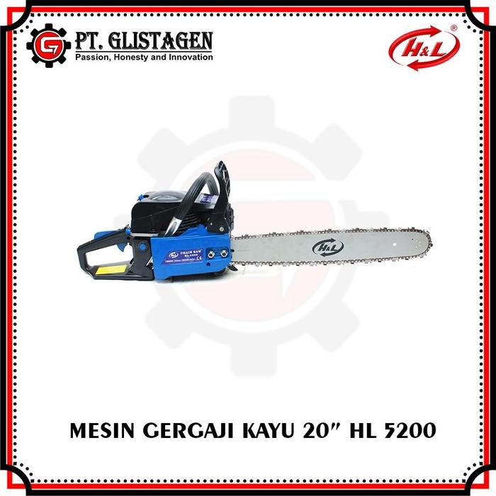 Mesin Potong Kayu HL 5200 / Gergaji Chain Saw / Chainsaw H&L HL 5200