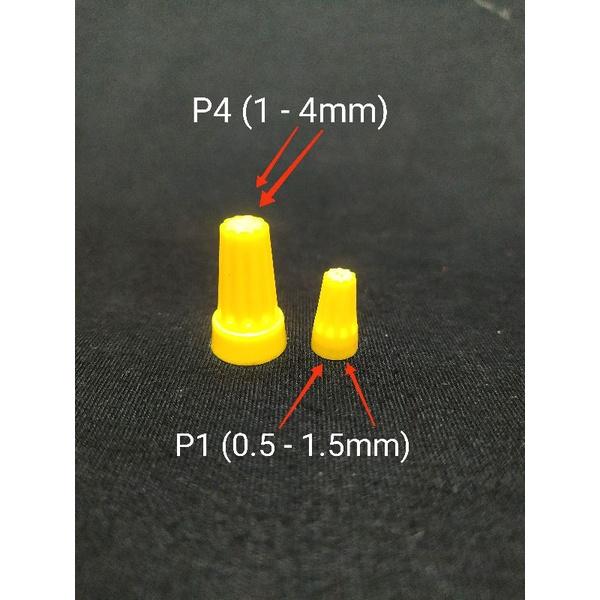 Lasdop kuning 4mm / lasdop 1.5mm /wire connwctor / sambungan kabel /