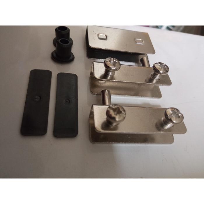 Engsel Kaca Jepit Pivot Magnet Engsel Jepit Lemari Pintu Kaca Chrome