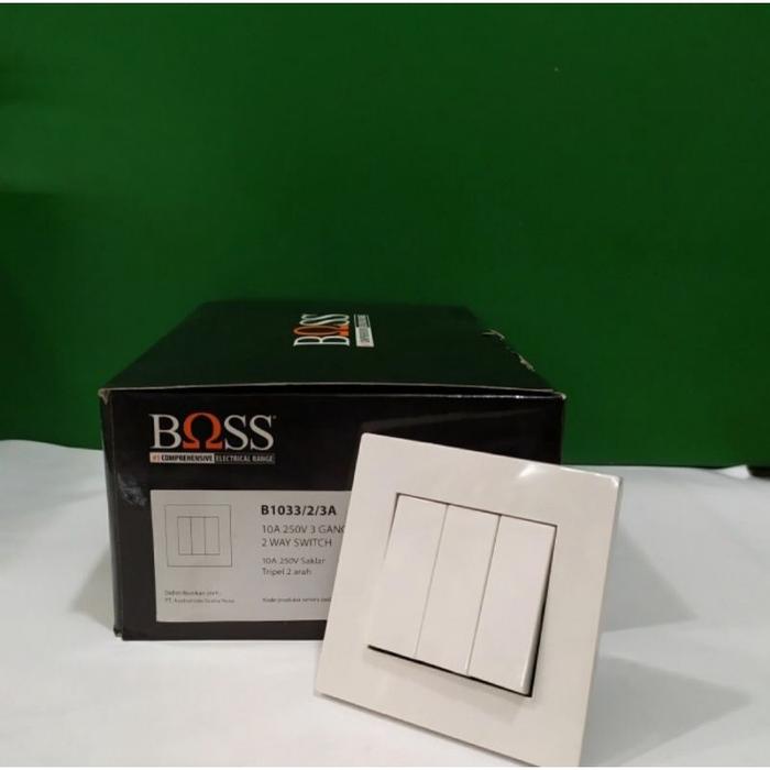 saklar 3gang 2way hotel boss B1000