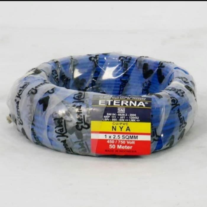 Kabel ETERNA NYA 2,5mm Per Meter Kabel Kawat Tunggal Tembaga 2,5mm
