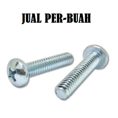 Baut Kepala Obeng M 5 x 8 mm Baut Elektronik 0.8 cm Bulat Plus