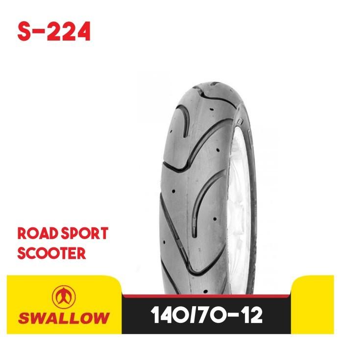 BAN LUAR MOTOR RING 12 SWALLOW S-224 TUBELESS 140/70