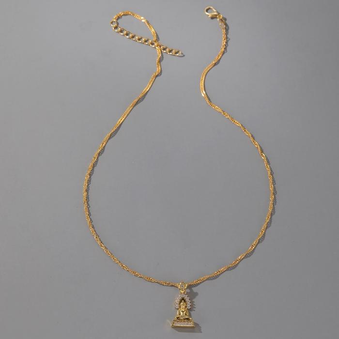 Baru Thai Emas Disepuh Buddha Liontin Kalung Nepal Buddha Percaya Pria
