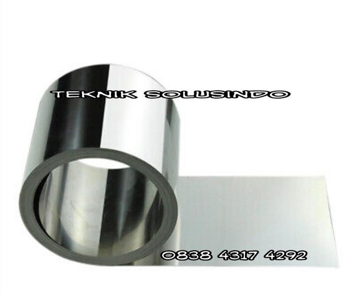 Shim plat stainless 304 0,2mm x 400mm x 1 meter 0,2mm - plat coil