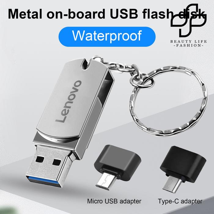 LENOVO Flashdisk Usb 3.0 Mini High Speed 128gb 256gb 512gb