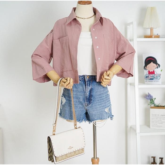 MD KEMEJA LINEN OVERSIZE POCKET WELCO