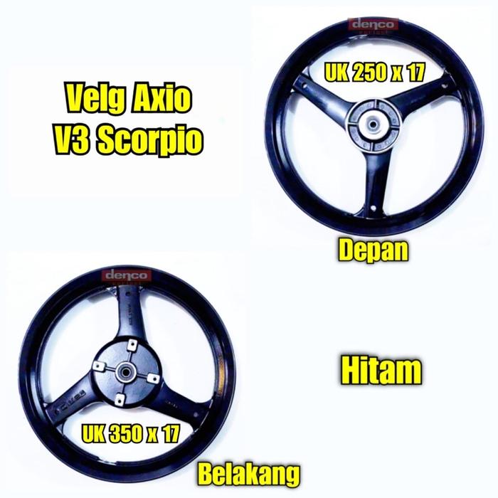 QC997 VELG AXIO RACING LEBAR RING 17 SCORPIO VARIASI