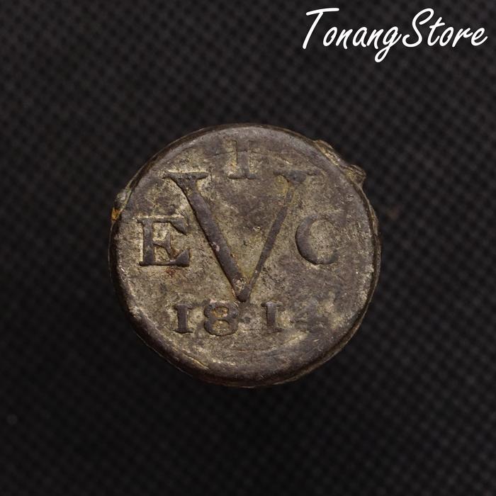 Koin British East Indies- Tin Java VEIC 1 Duit/Doit 1814 -15