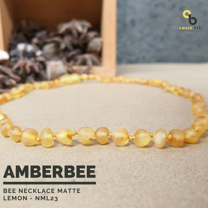Kalung Amber Kesehatan untuk Anak 100 Premium Mate Lemon By Bee NML23