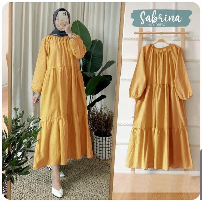 KOHZEN - ZRD OOTD Wanita Dress KAYLA SABRINA MIDI DRESS TUNIK JUMBO Ca