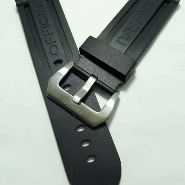 STRAP TALI JAM PANERAI 26MM WARNA HITAM RUBBER JAM PANERAI 26MM